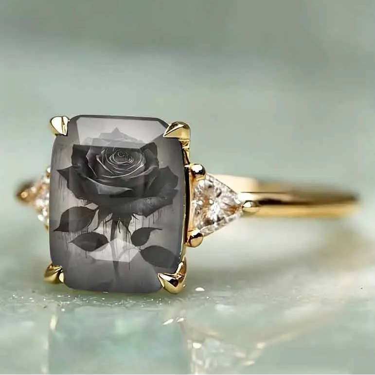Black Rose Statement Ring