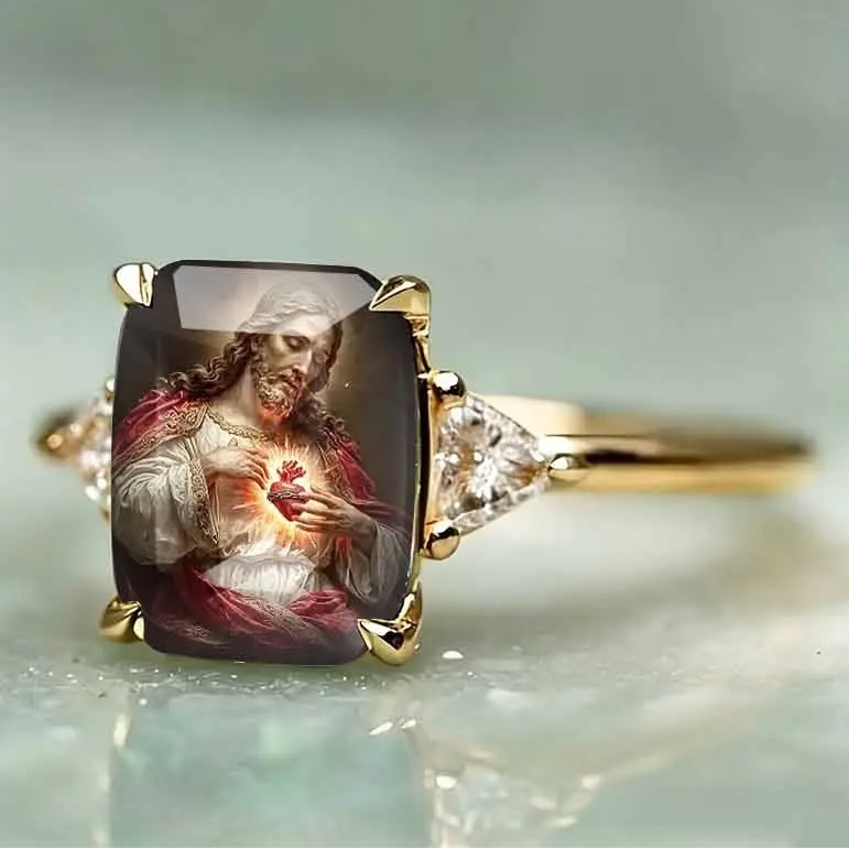 Jesus Sacred Heart Statement Ring