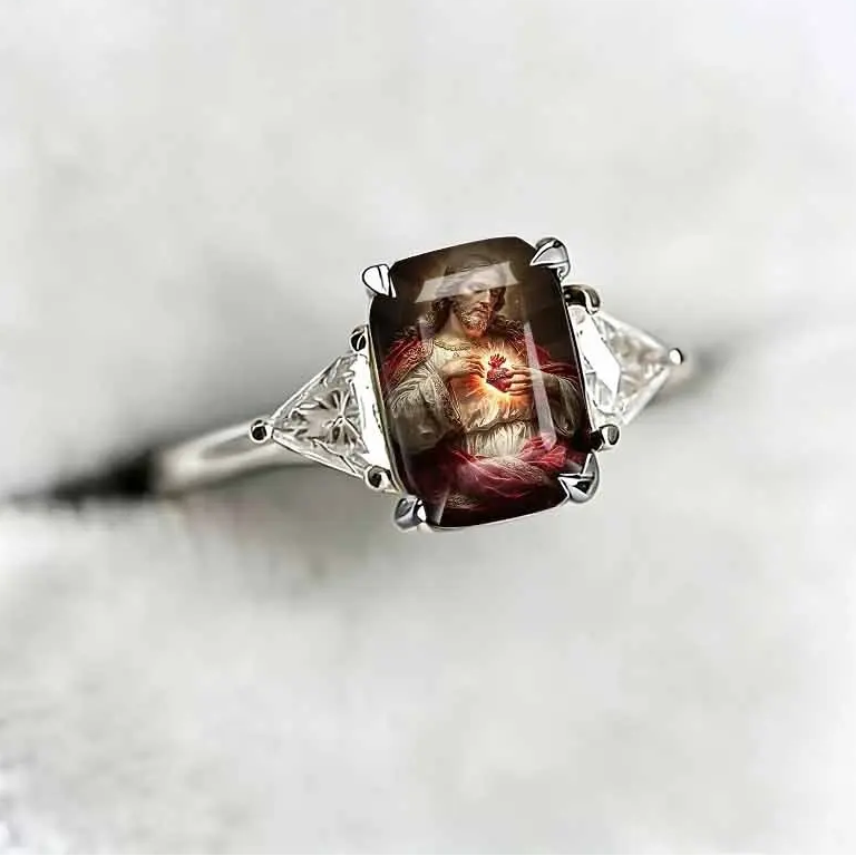 Jesus Sacred Heart Statement Ring
