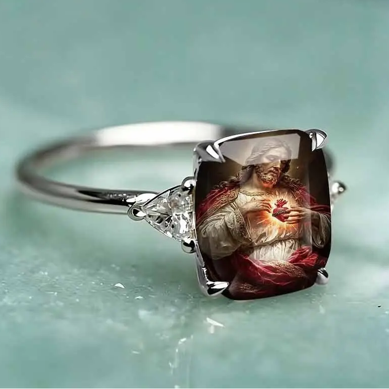 Jesus Sacred Heart Statement Ring