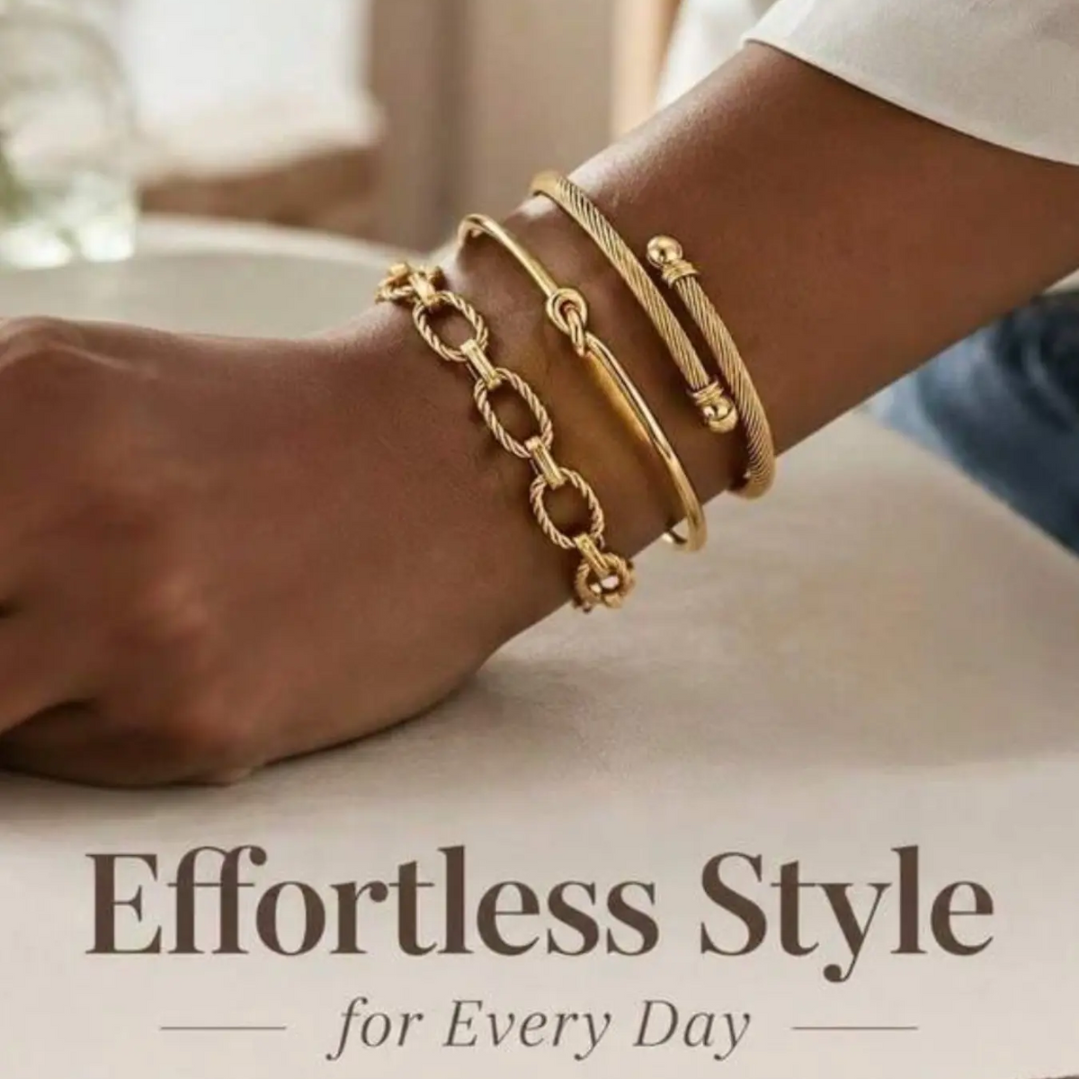 3pc Decorative Rope Bracelet Stack