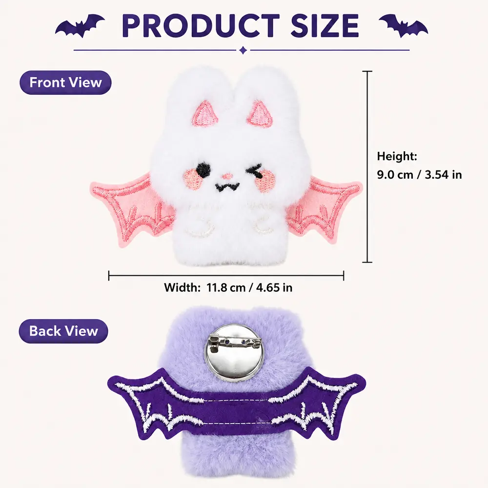 6pc Halloween Plush Keychain Set