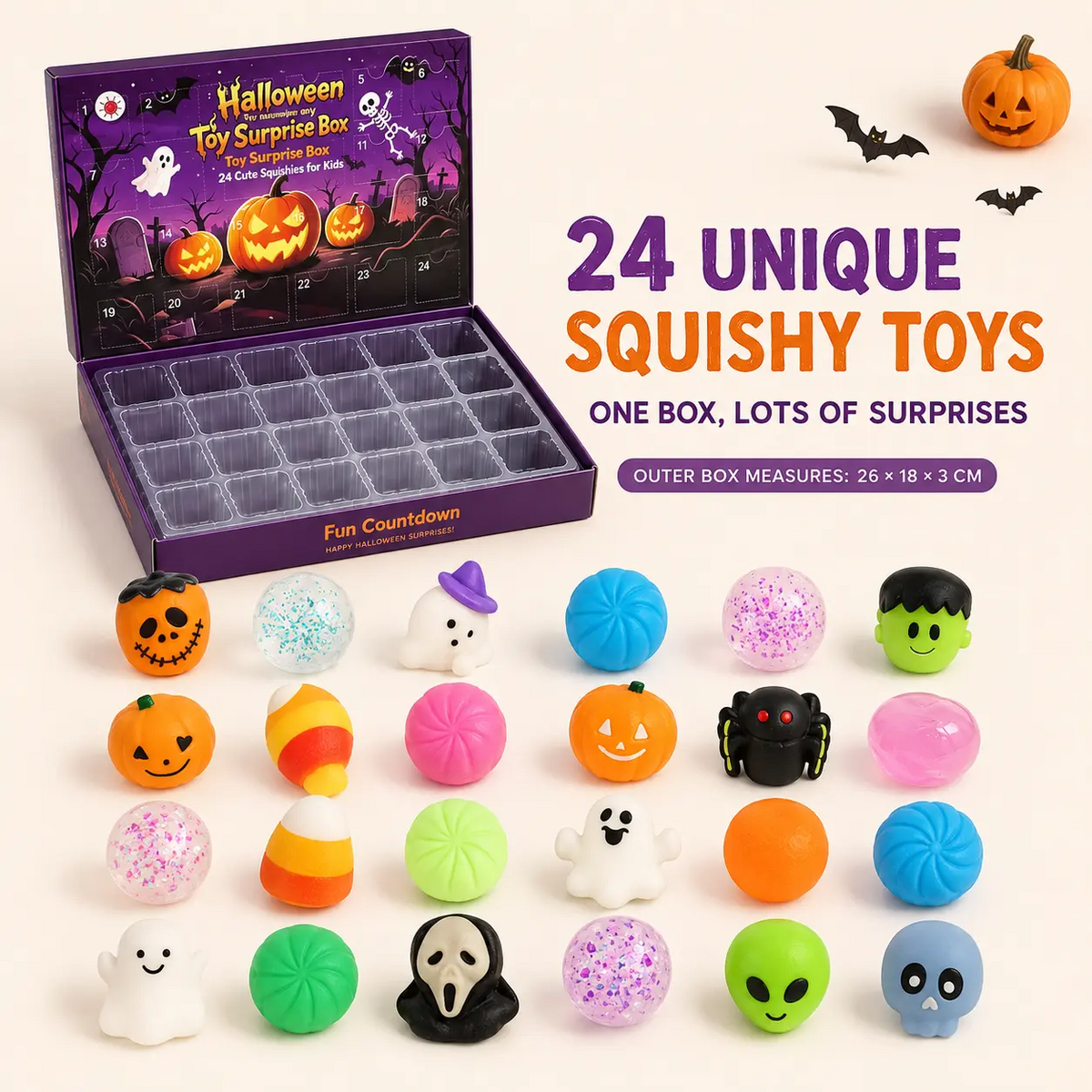 24pc Halloween Squeeze Toy Set
