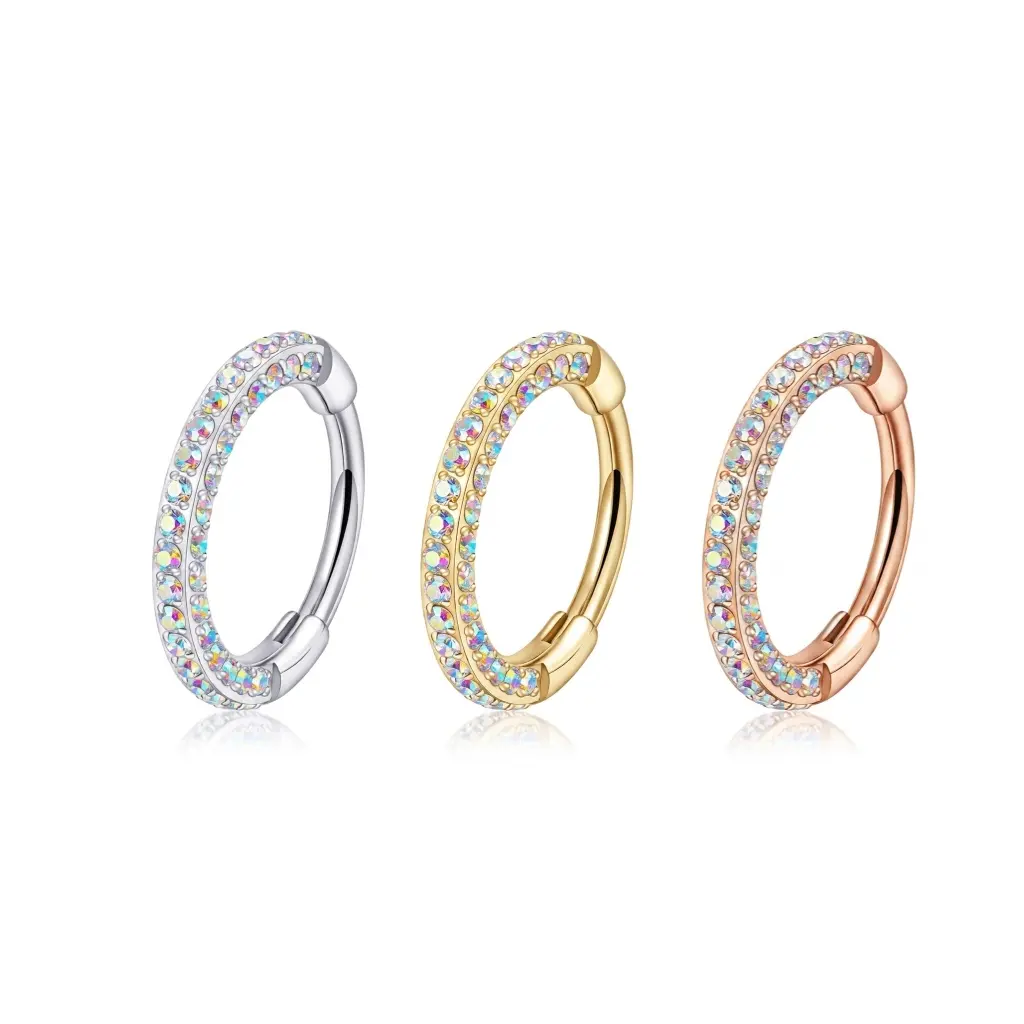 Triple Sided Hinged Nose Ring