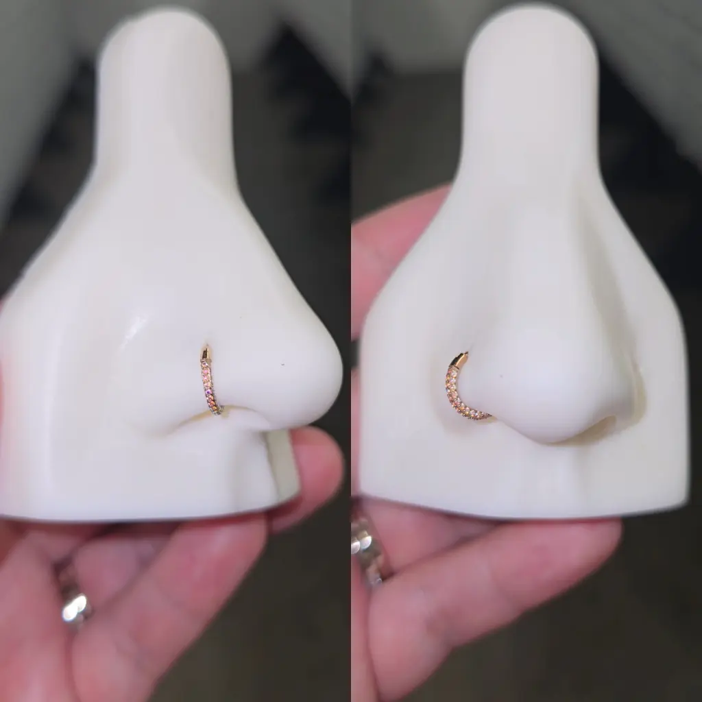 Triple Sided Hinged Nose Ring
