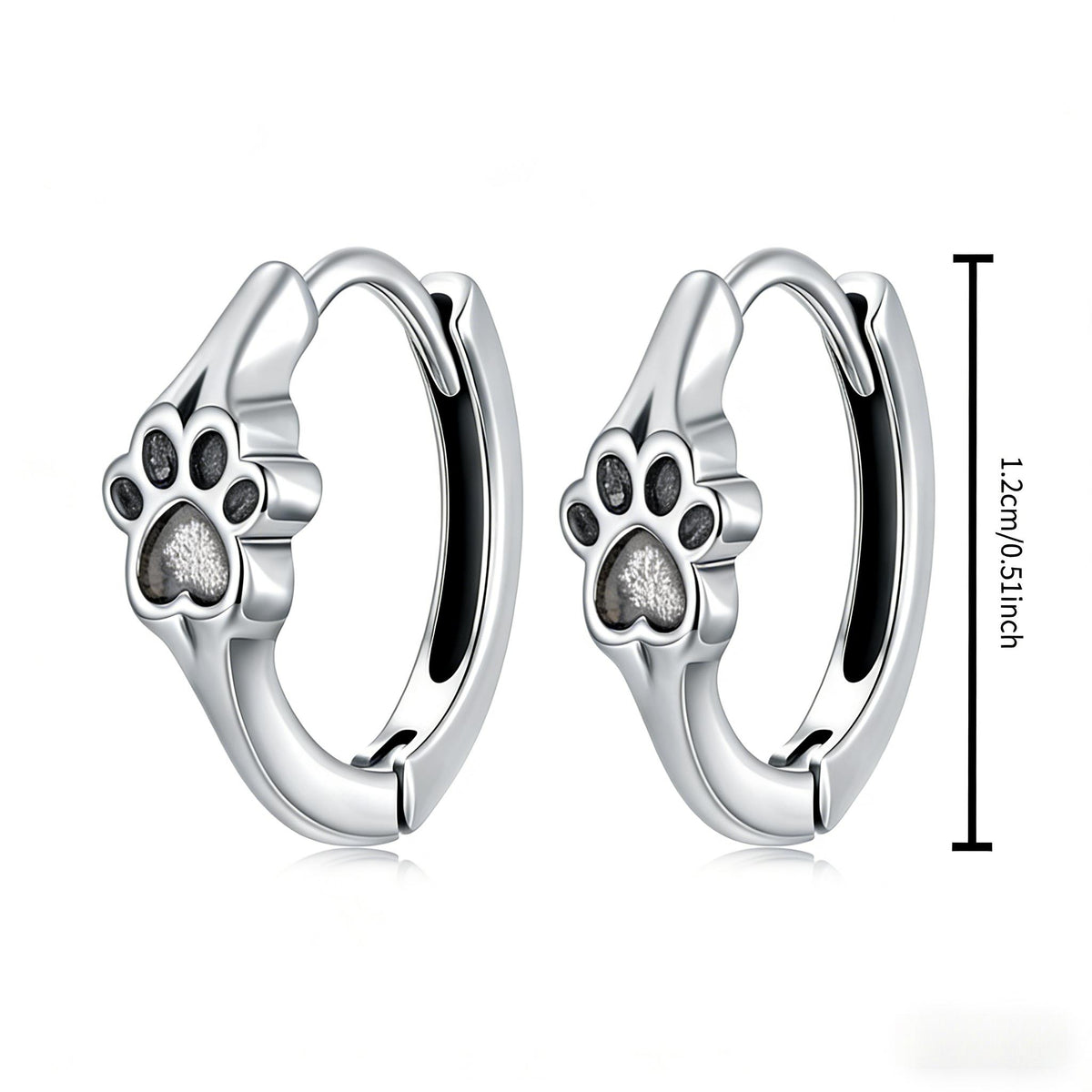 Paw Print Hoop Earrings