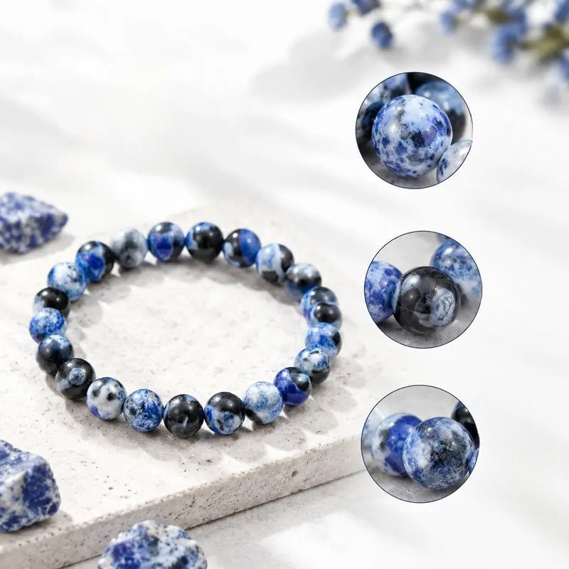Blue Fire Agate Stretch Bracelet