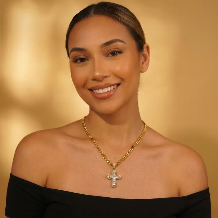 Chunky Cuban Cross Necklace
