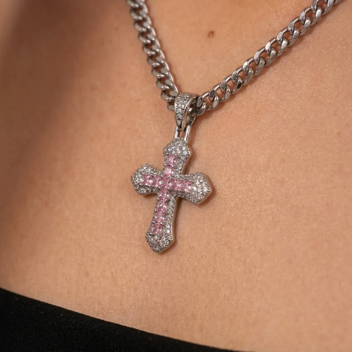 Chunky Cuban Cross Necklace