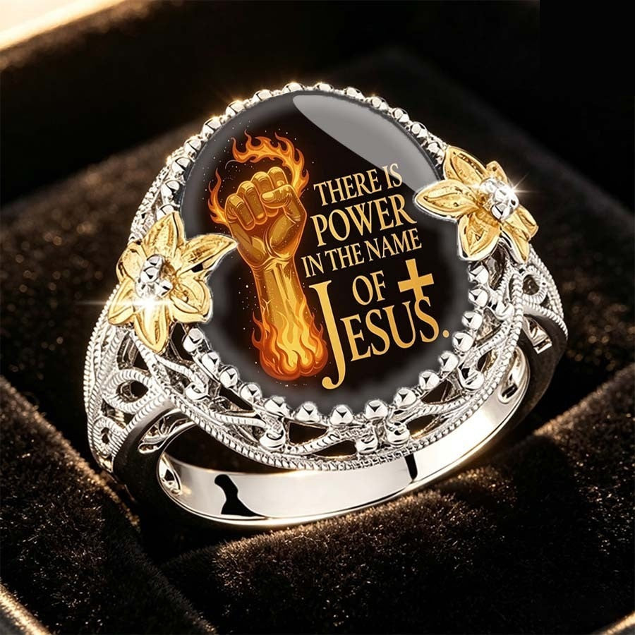 Flaming Fist Faith Ring