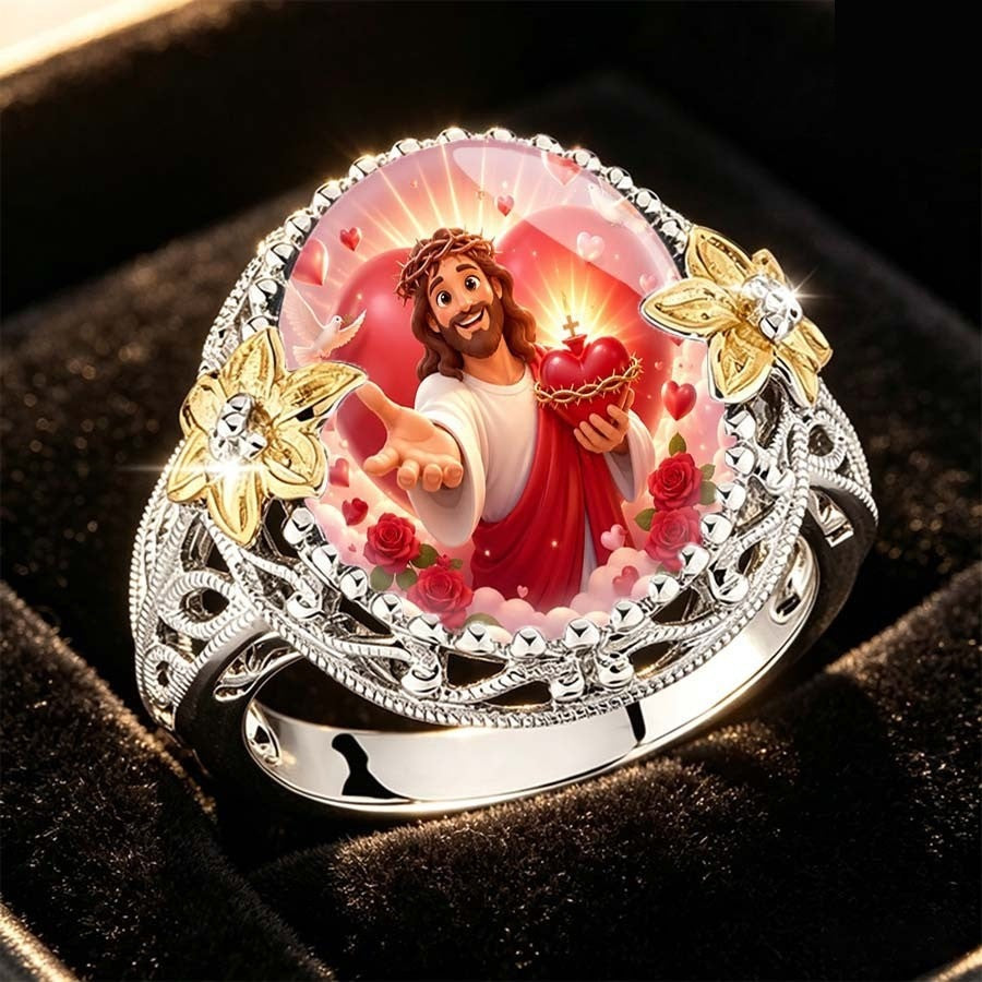 Sacred Heart Jesus Ring