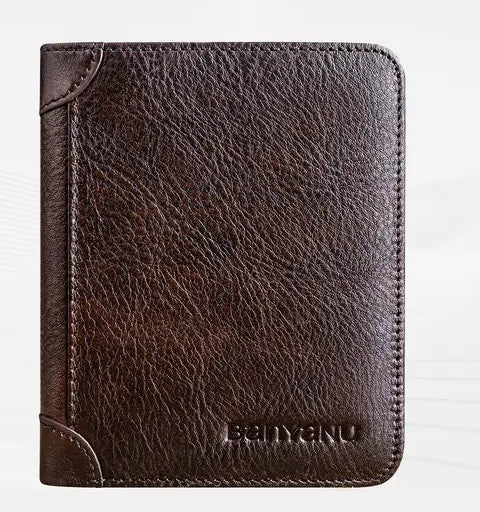 Brown Leather Trifold Wallet