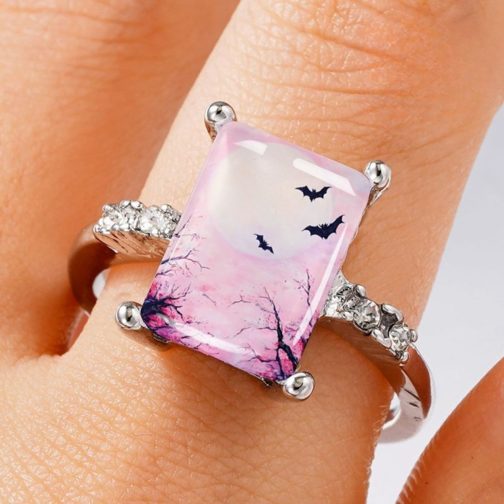 Pink Moon Bat Ring
