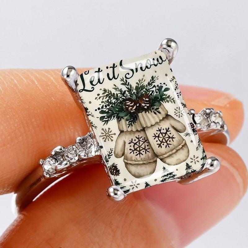 Winter Mitten Snowflake Ring