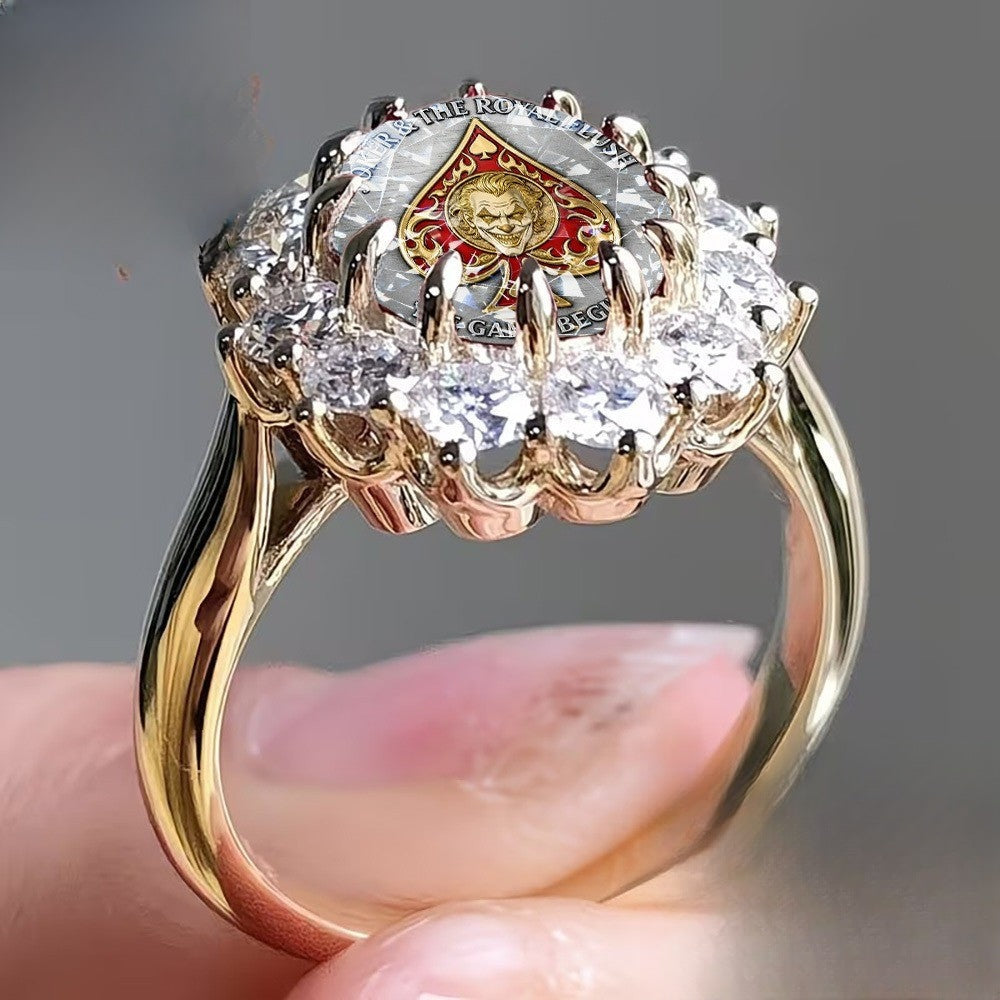 Joker Card Statement Ring