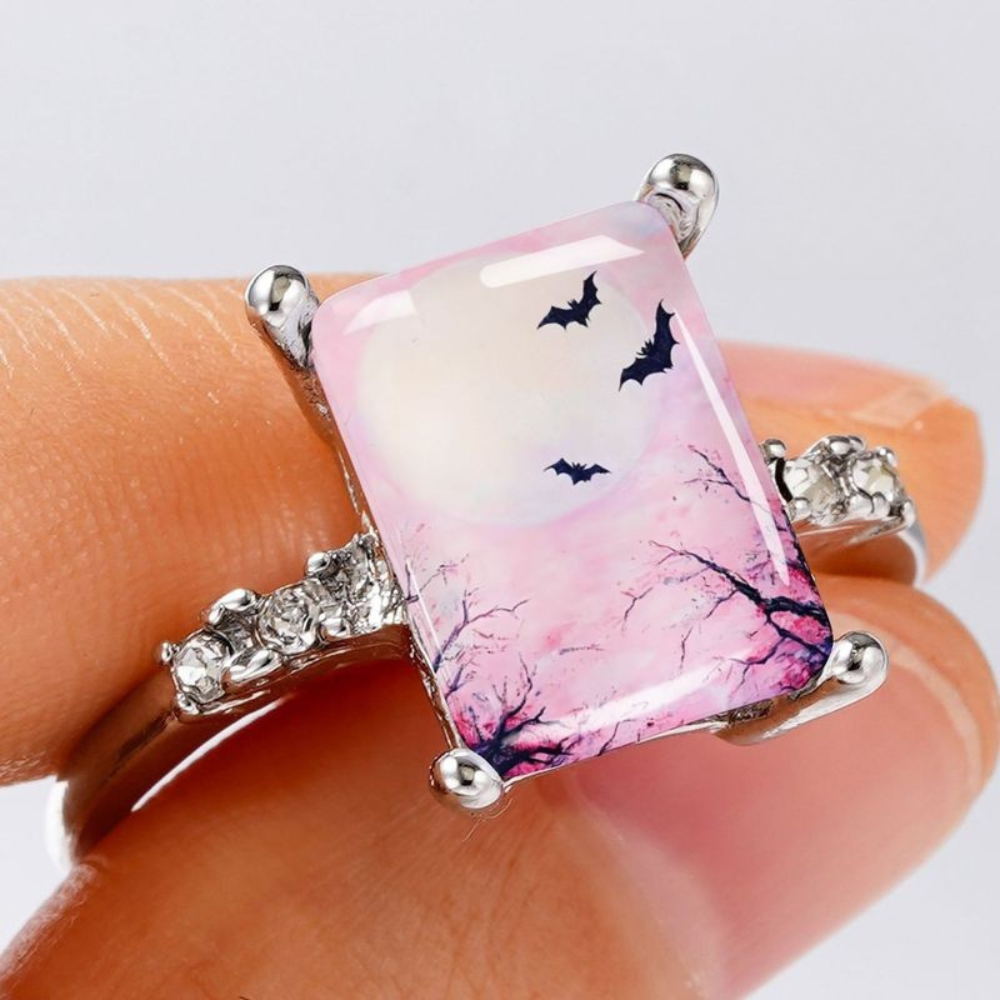 Pink Moon Bat Ring