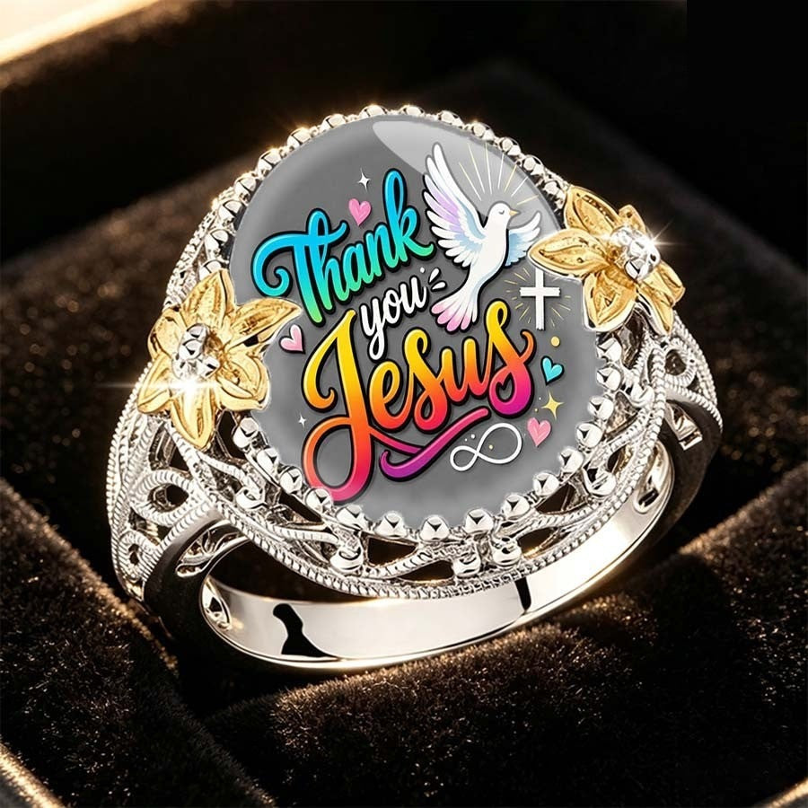 Thank You Jesus Dove Ring