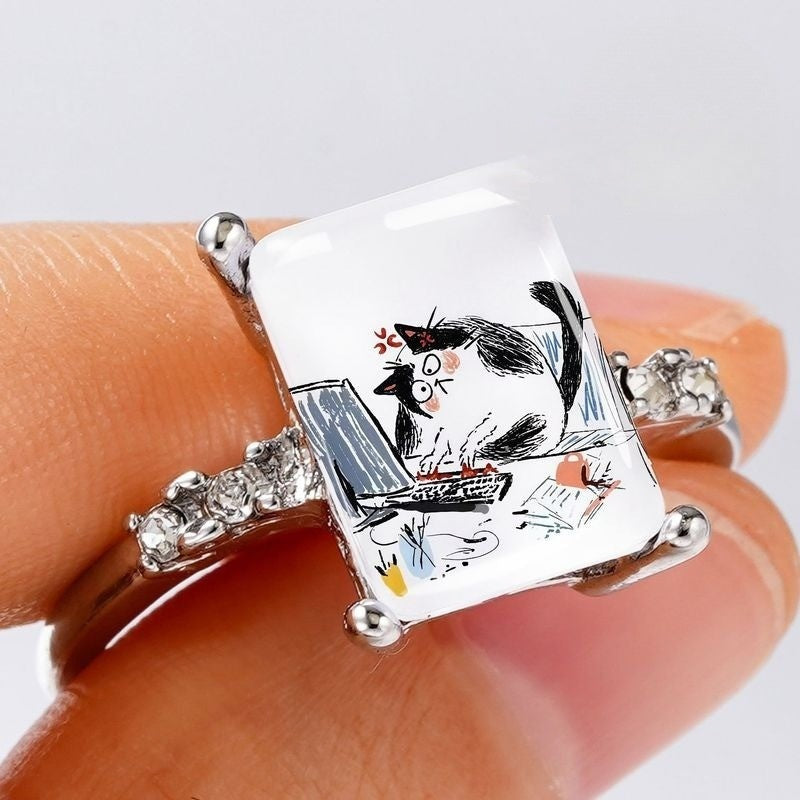 Funny Cat Office Ring