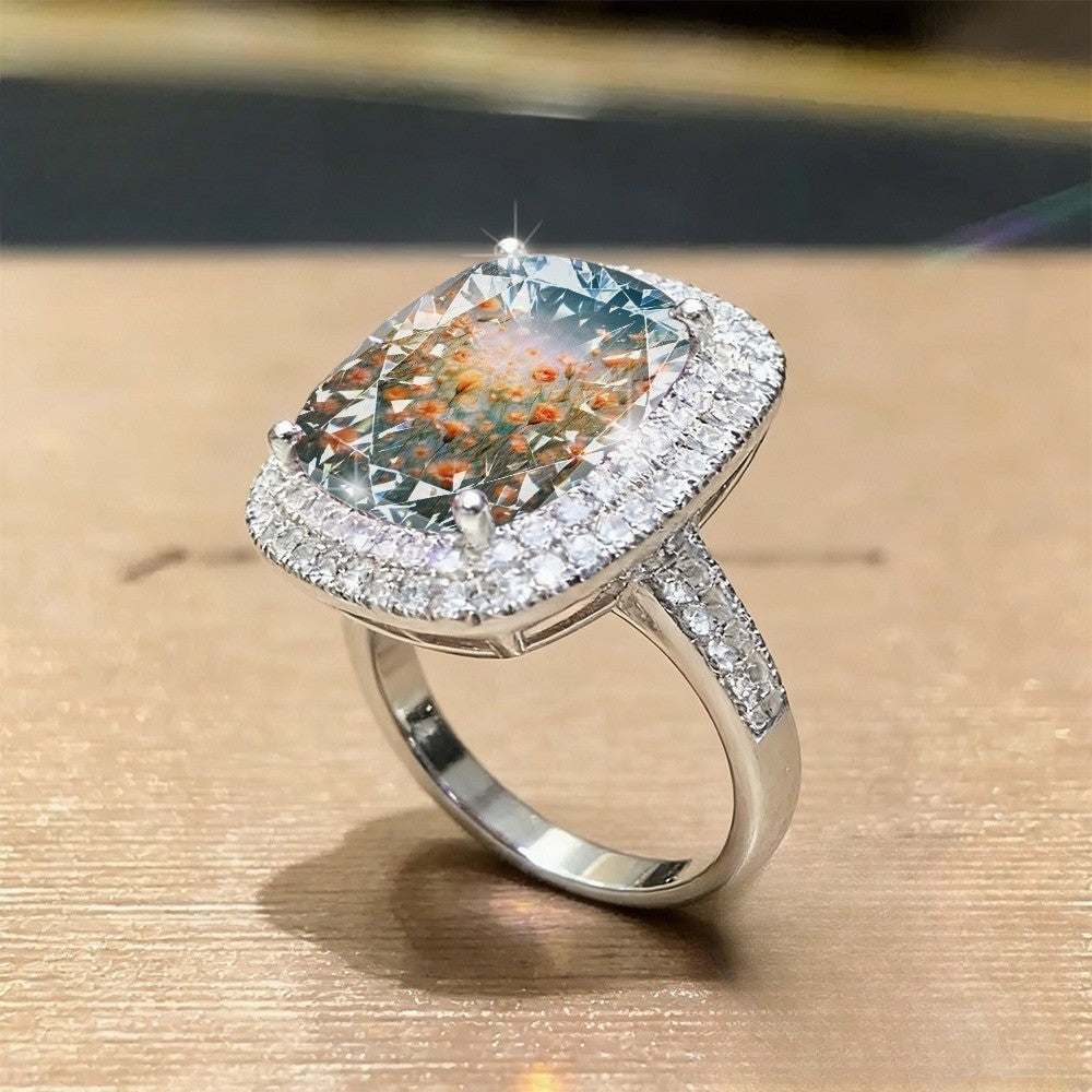 Orange Blossom Square Ring
