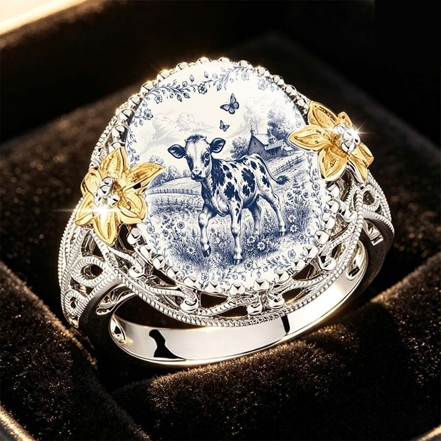 Cow Farm Scene Ring