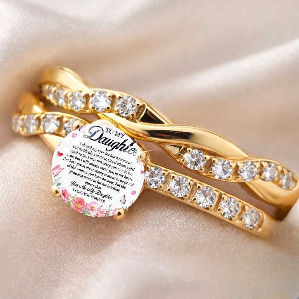 Braided Crystal Cuff Ring