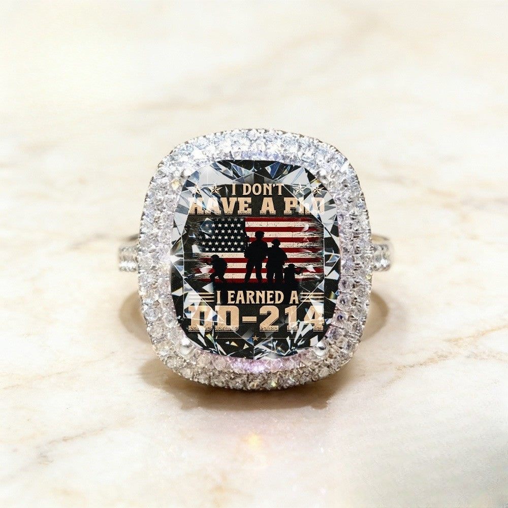 Pave Square Statement Ring