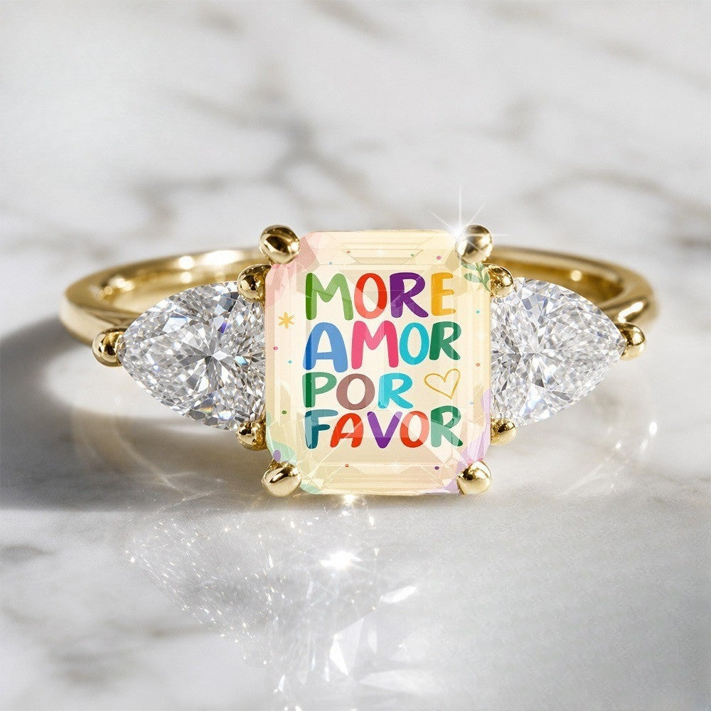 Colorful Amor Por Favor Ring