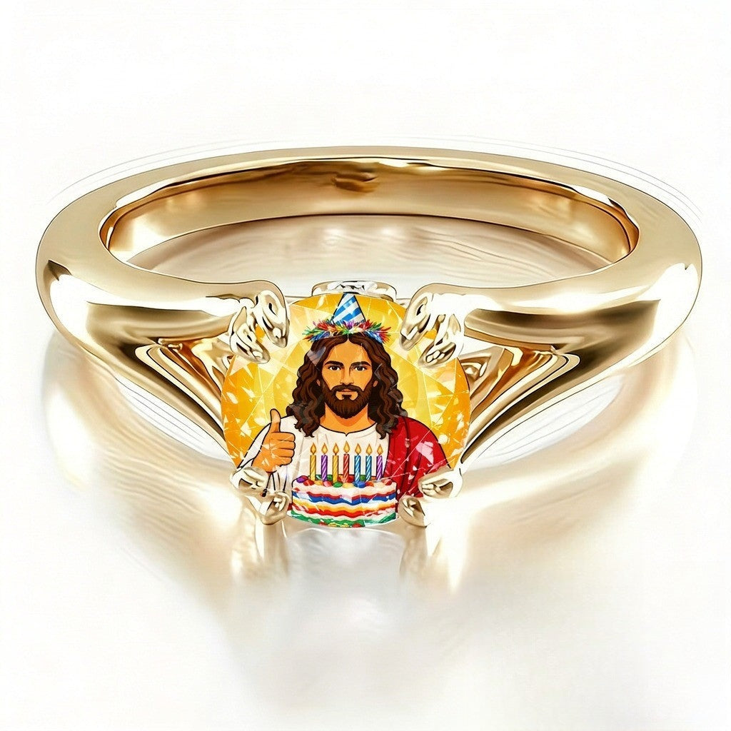 Birthday Jesus Statement Ring
