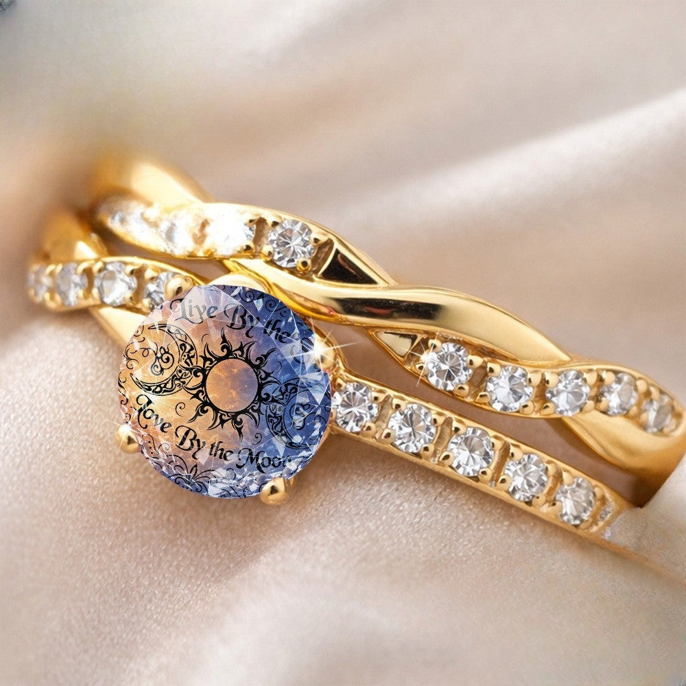 Celestial Sun & Moon Twisted Ring