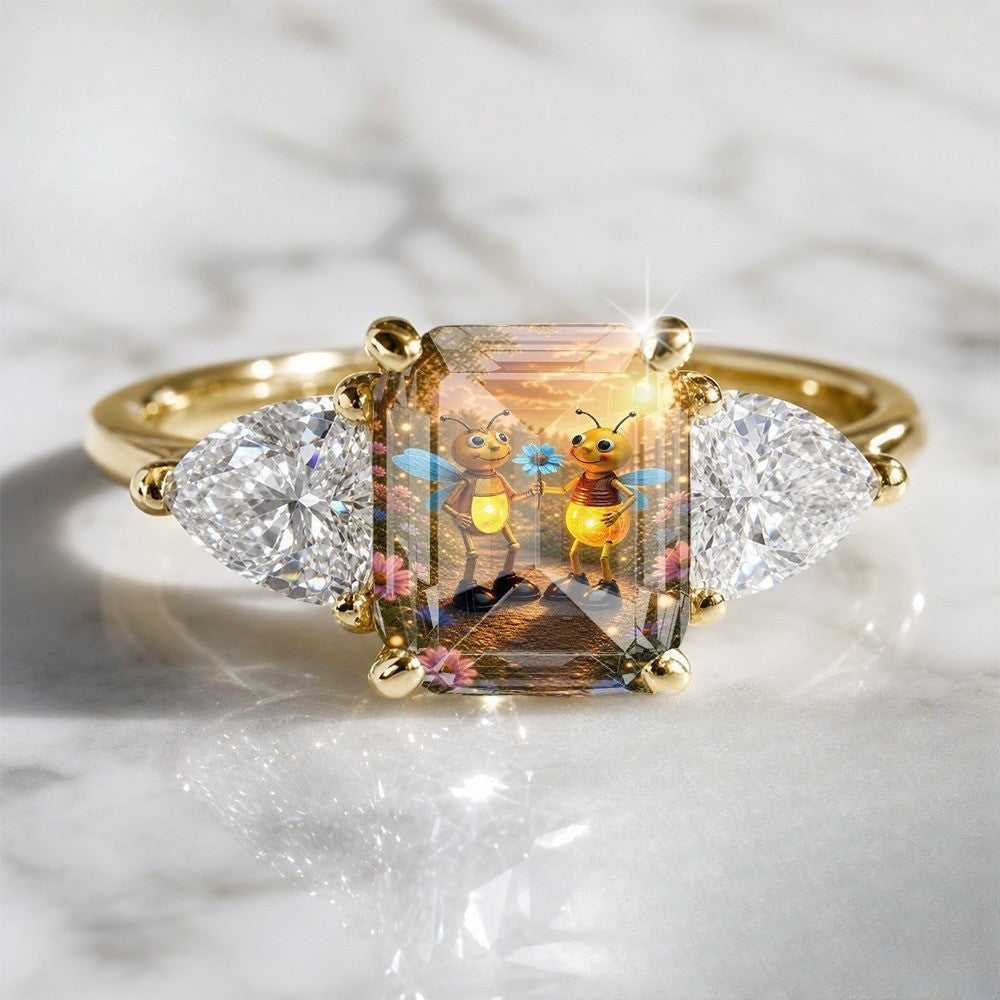 Bee Garden Scene Ring