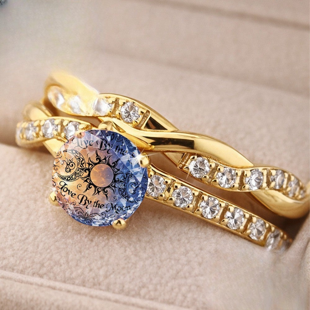 Celestial Sun & Moon Twisted Ring