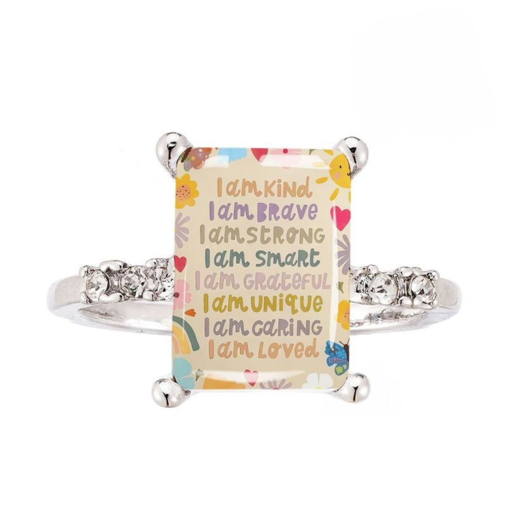 Daily Affirmations Square Ring