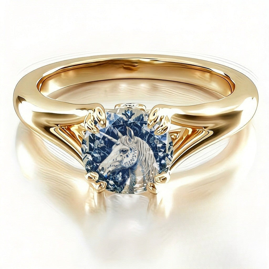 Blue Unicorn Ring