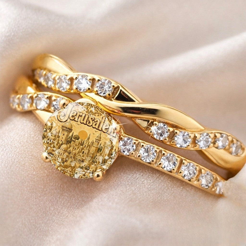 Jerusalem Cityscape Twisted Ring