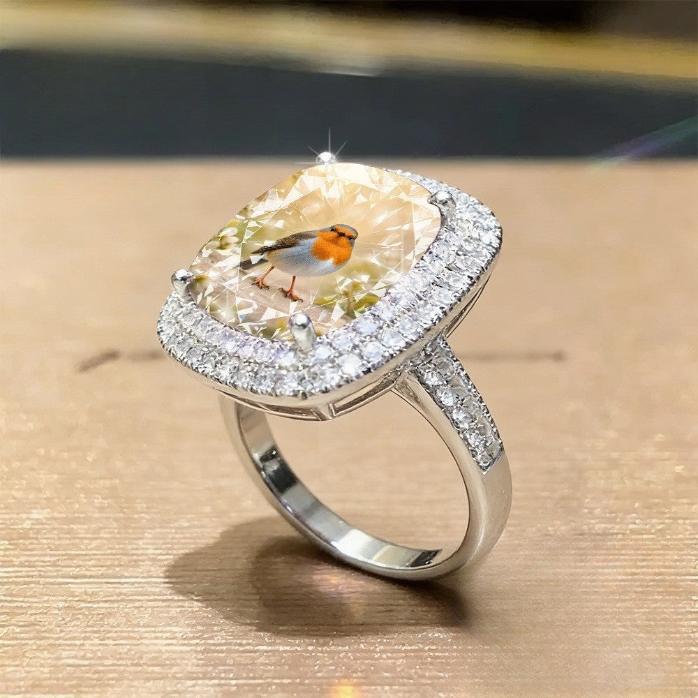 Robin Square Statement Ring