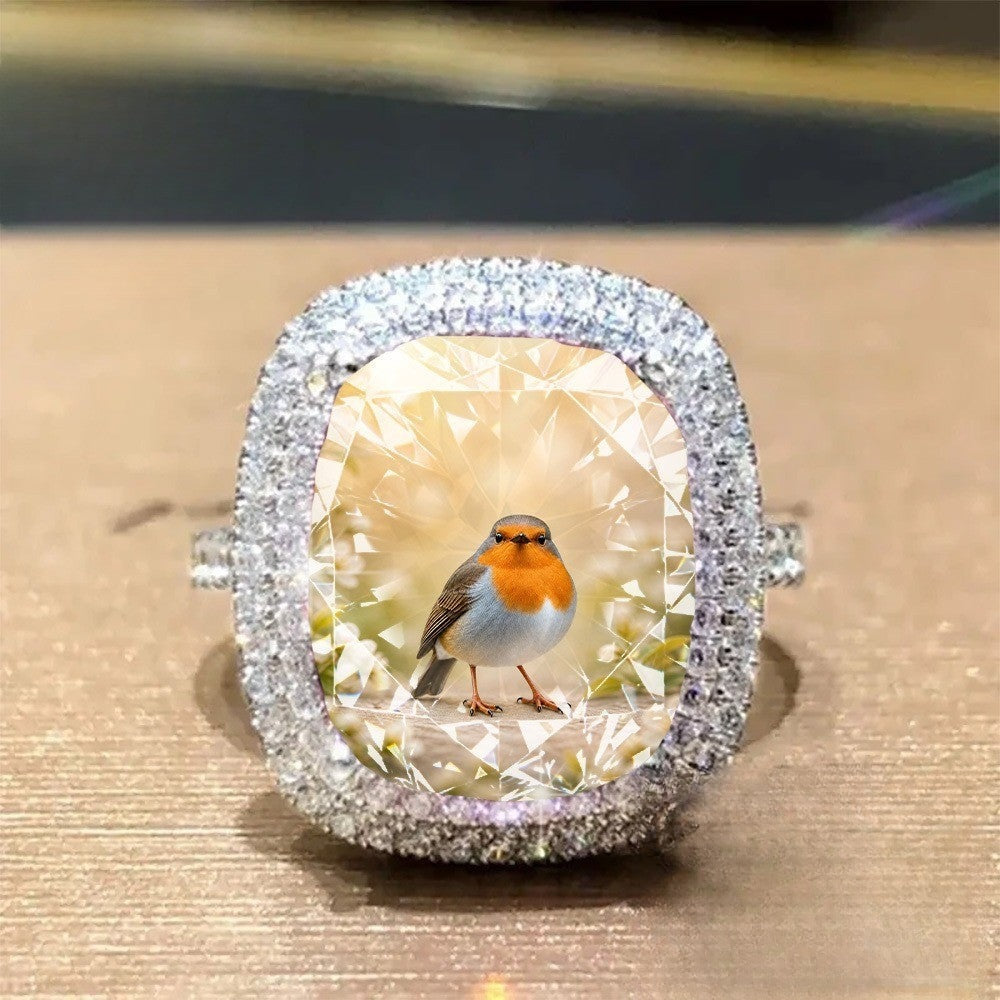 Robin Square Statement Ring