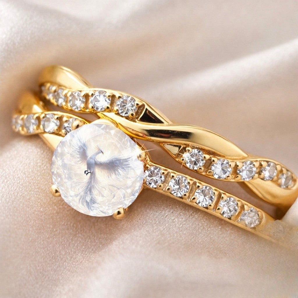 Soaring Bird Crystal Ring