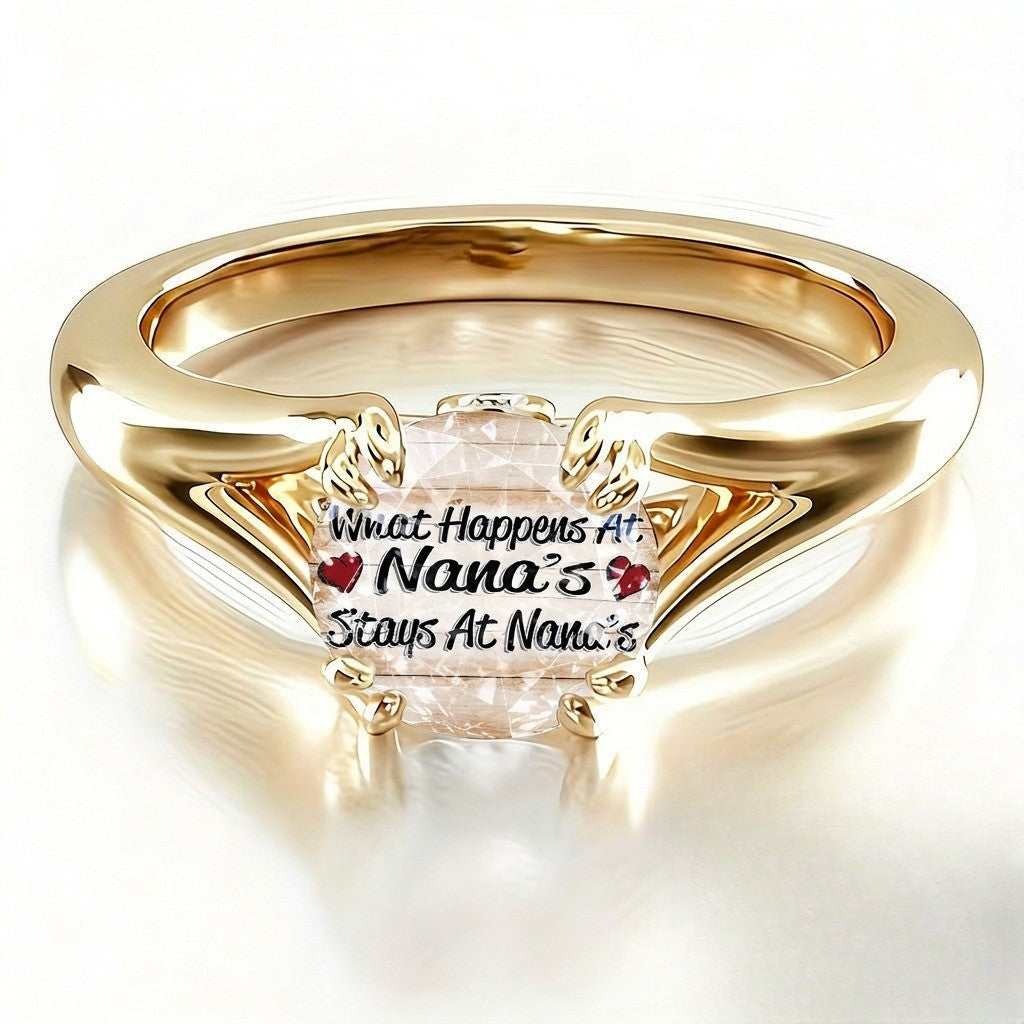Nana's Quote Crystal Ring