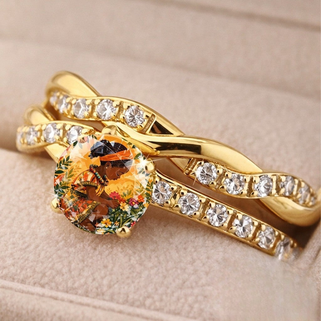 Twisted Floral Art Statement Ring