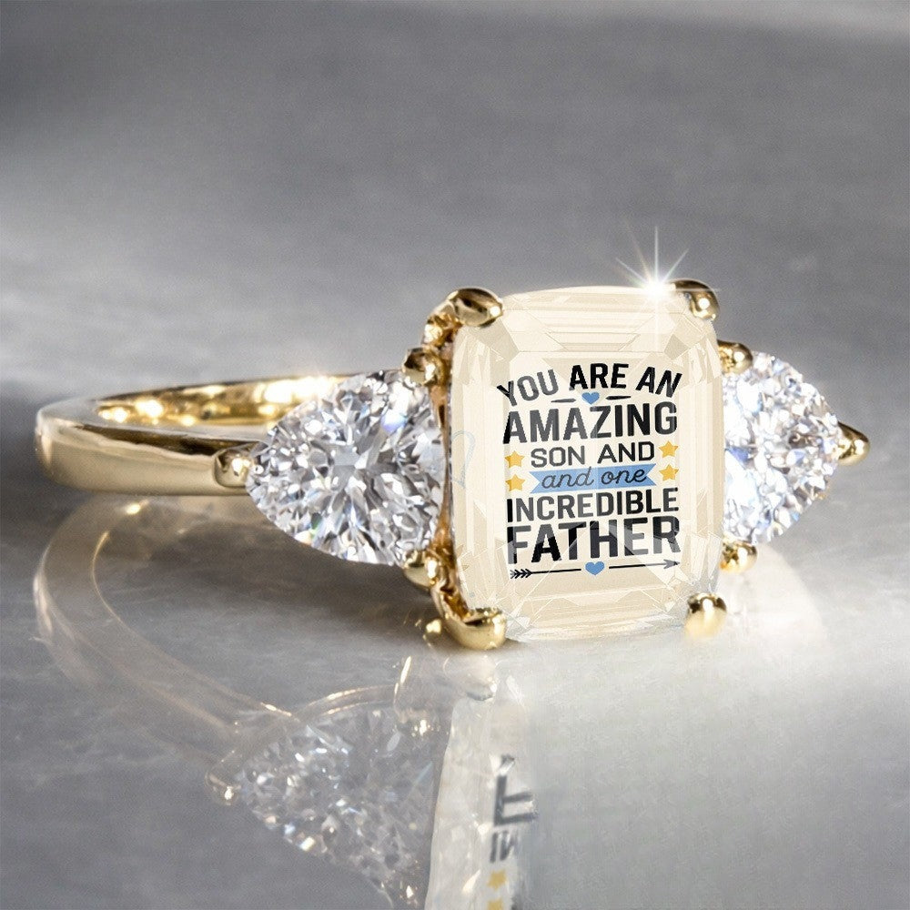 Incredible Father Message Ring