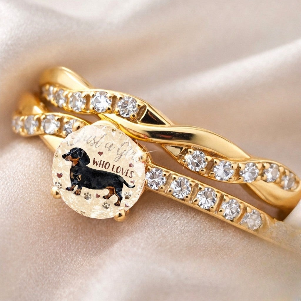 Dachshund Twisted Ring