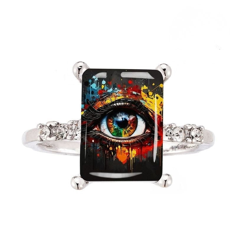 Colorful Eye Statement Ring