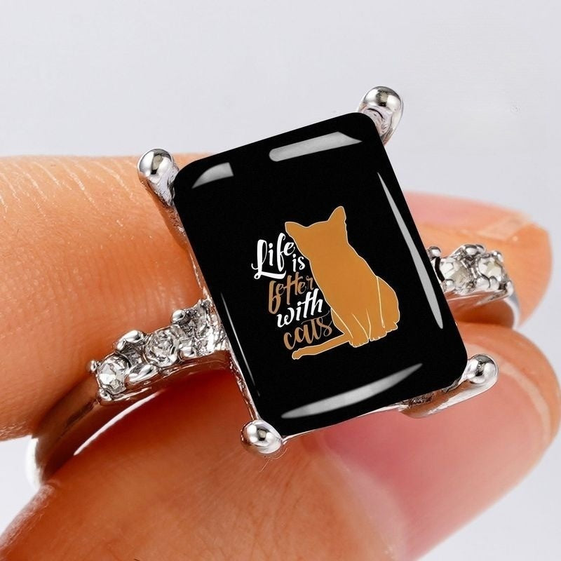 Life Is Better With Cats Rectangular Ring