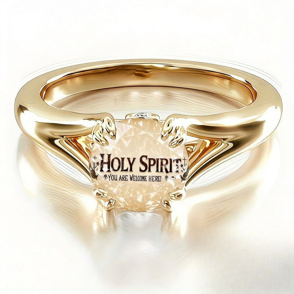 Holy Spirit Crystal Ring