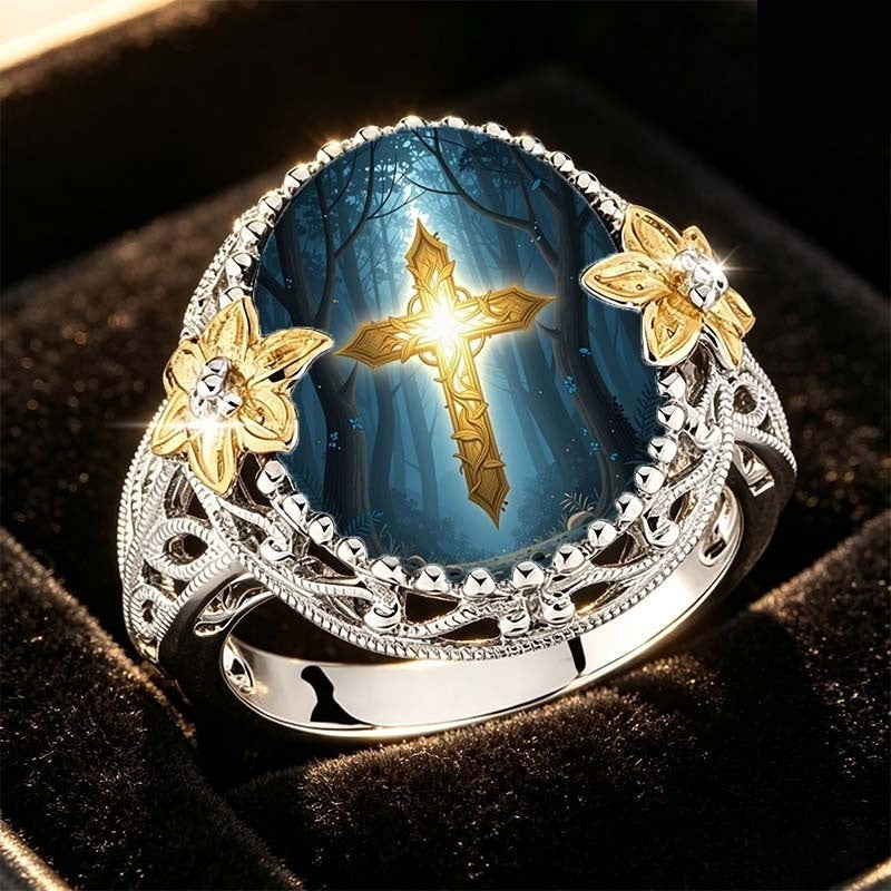 Forest Cross Statement Ring