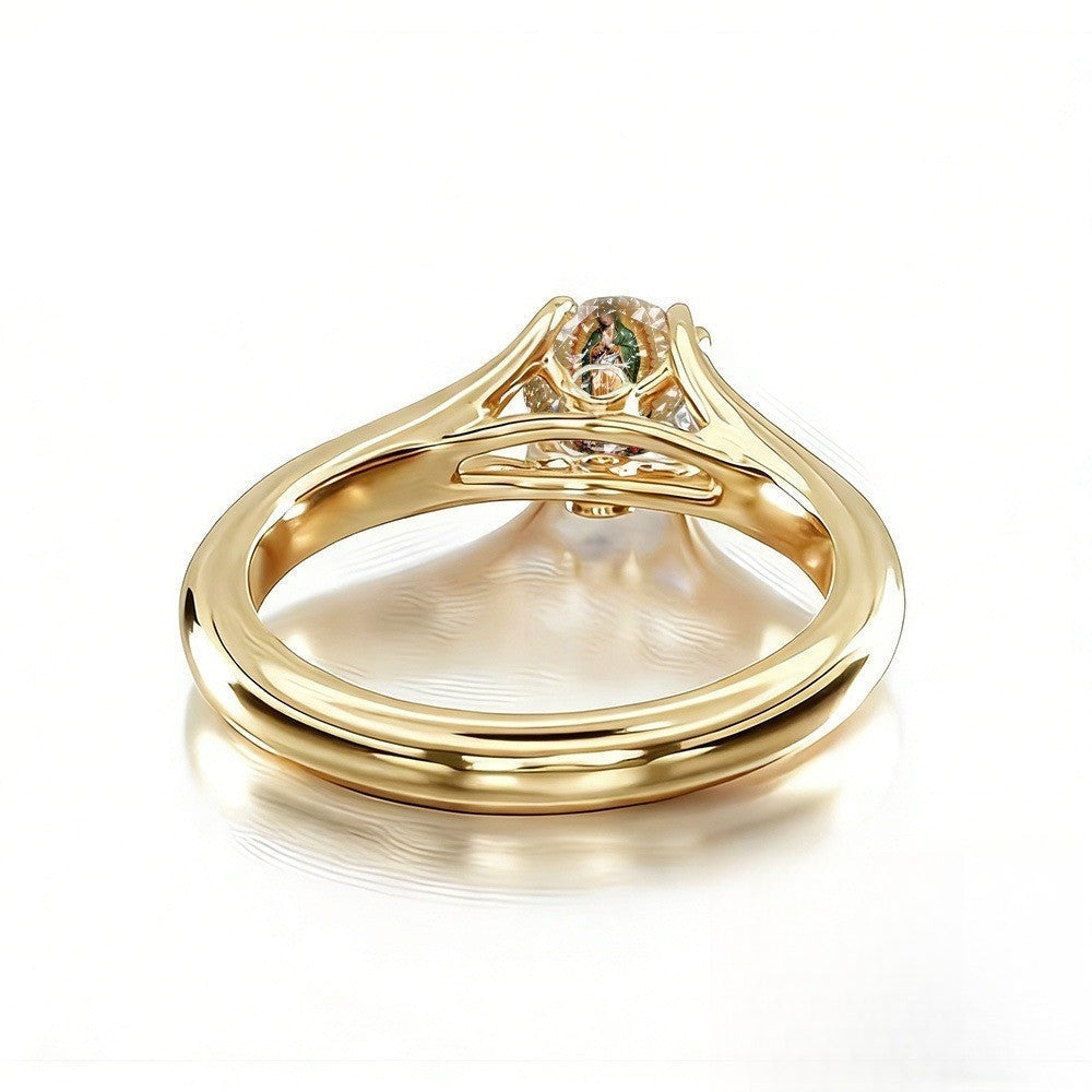 Our Lady of Guadalupe Crystal Ring