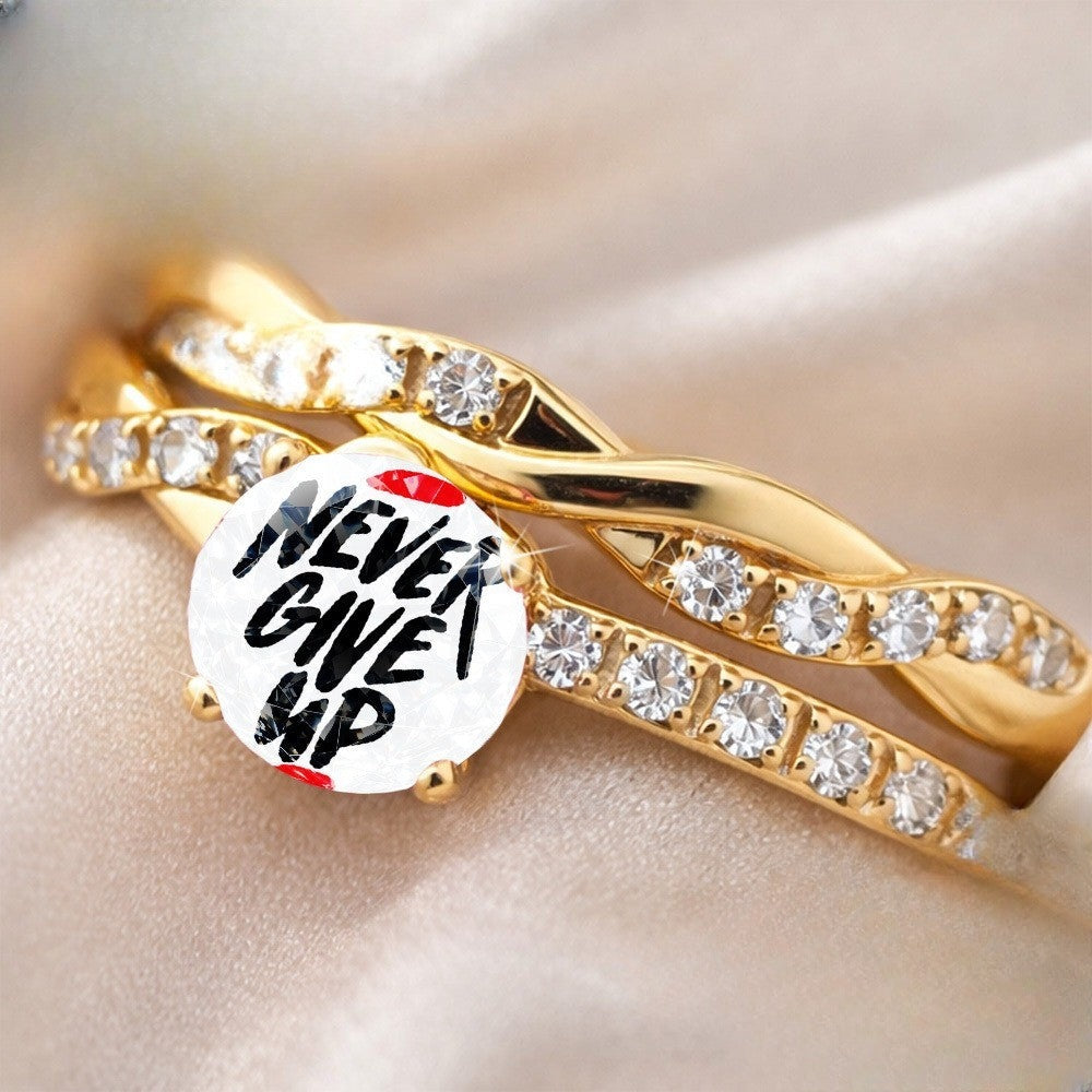 Never Give Up Twisted Ring
