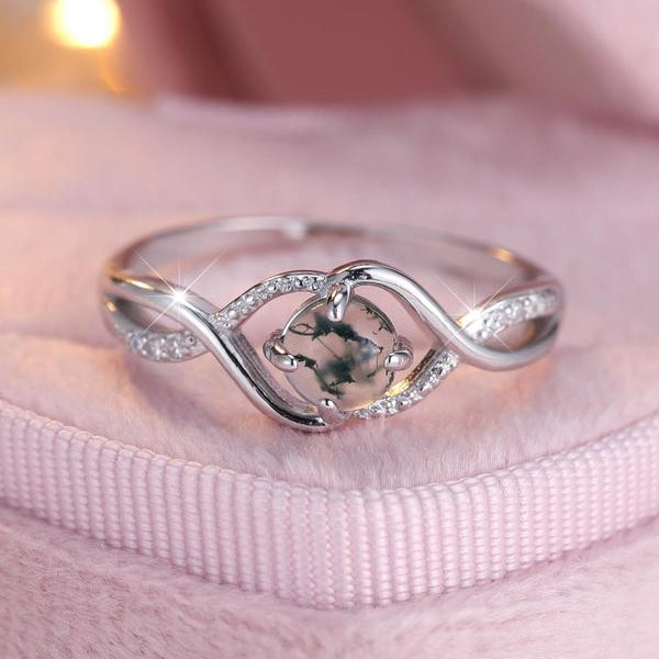 Seagrass Agate Ring