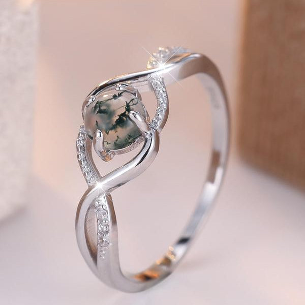 Seagrass Agate Ring