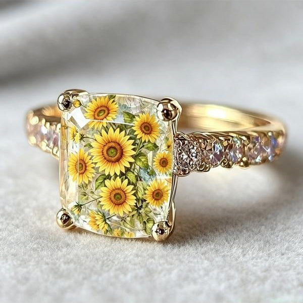 Sunflower Square Ring